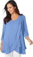 Jessica London Double-Layer High-Low Tunic