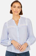 Yumi Stripe Shirt With Lace Detail