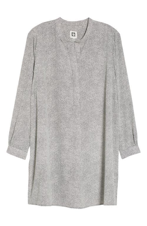 Anne Klein Popover Tunic Blouse In Gray