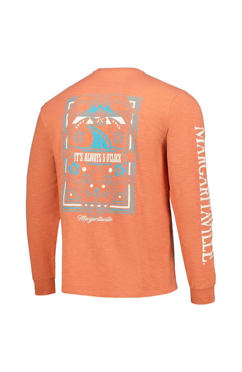 Margaritaville Men's Margaritaville Coral Cleveland Browns Five O'Clock Henley Long Sleeve T-Shirt, Alternate, color, Coral