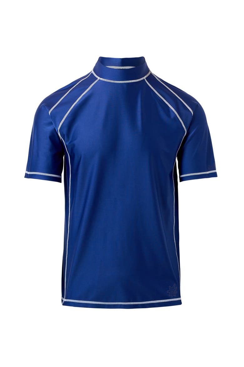 Short Sleeve Active Sun & Swim Shirt, Main, color, Dark Navy