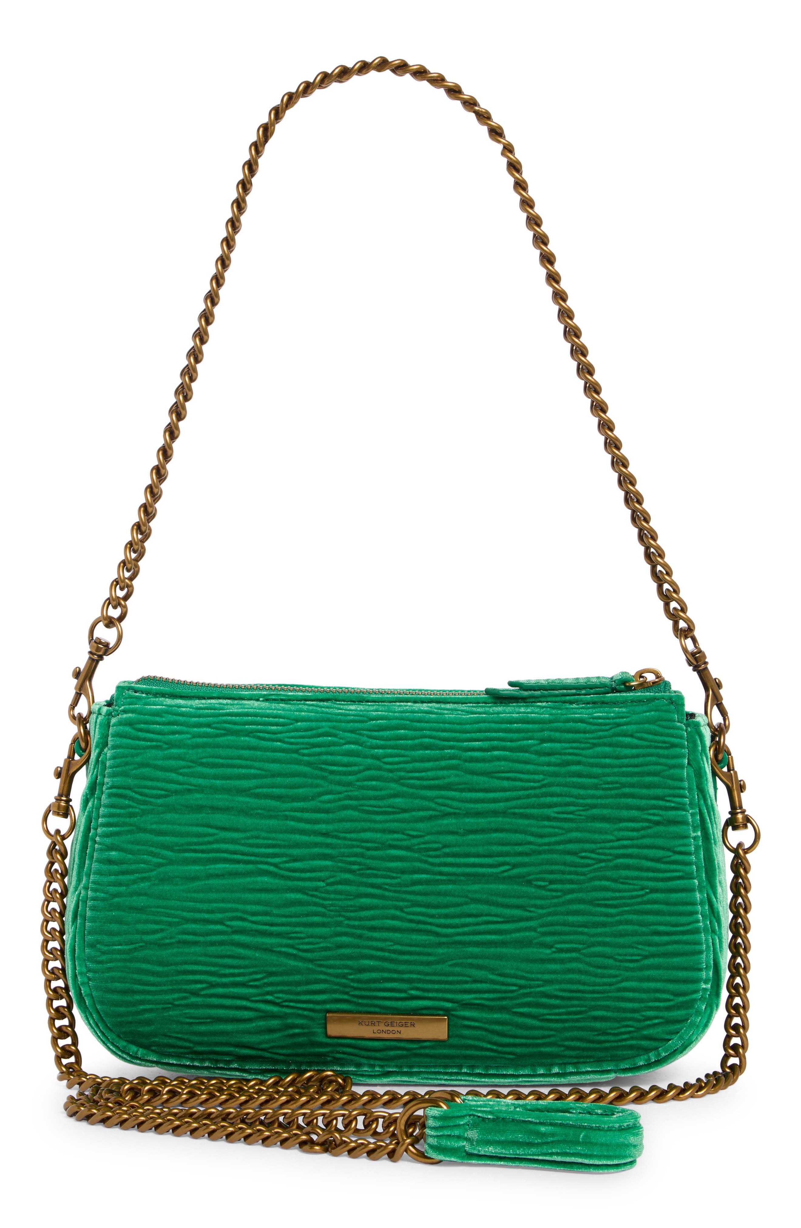 Kurt Geiger London Kew Pouch Crossbody Bag, Alternate, color, Green