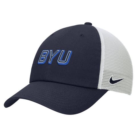 Men's Nike Navy BYU Cougars On-Field Club Adjustable Trucker Hat