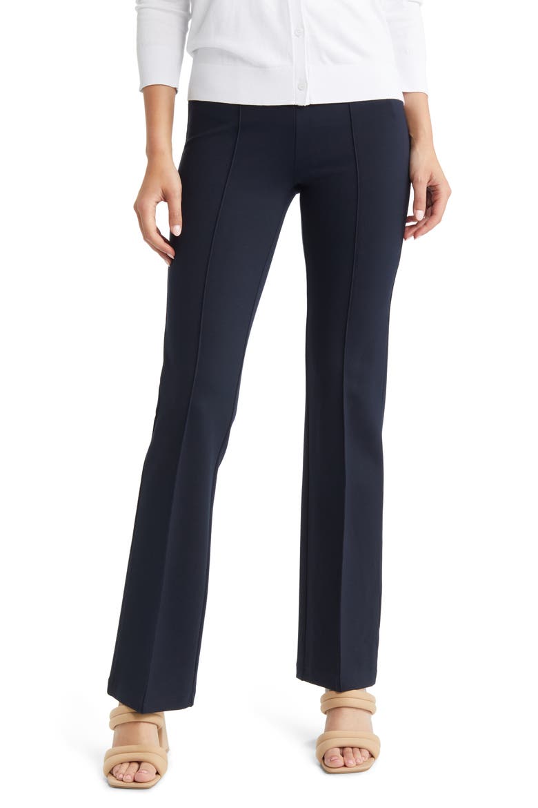 'Lyssentials Elysse Ponte Pants, Main, color, MIDNIGHT