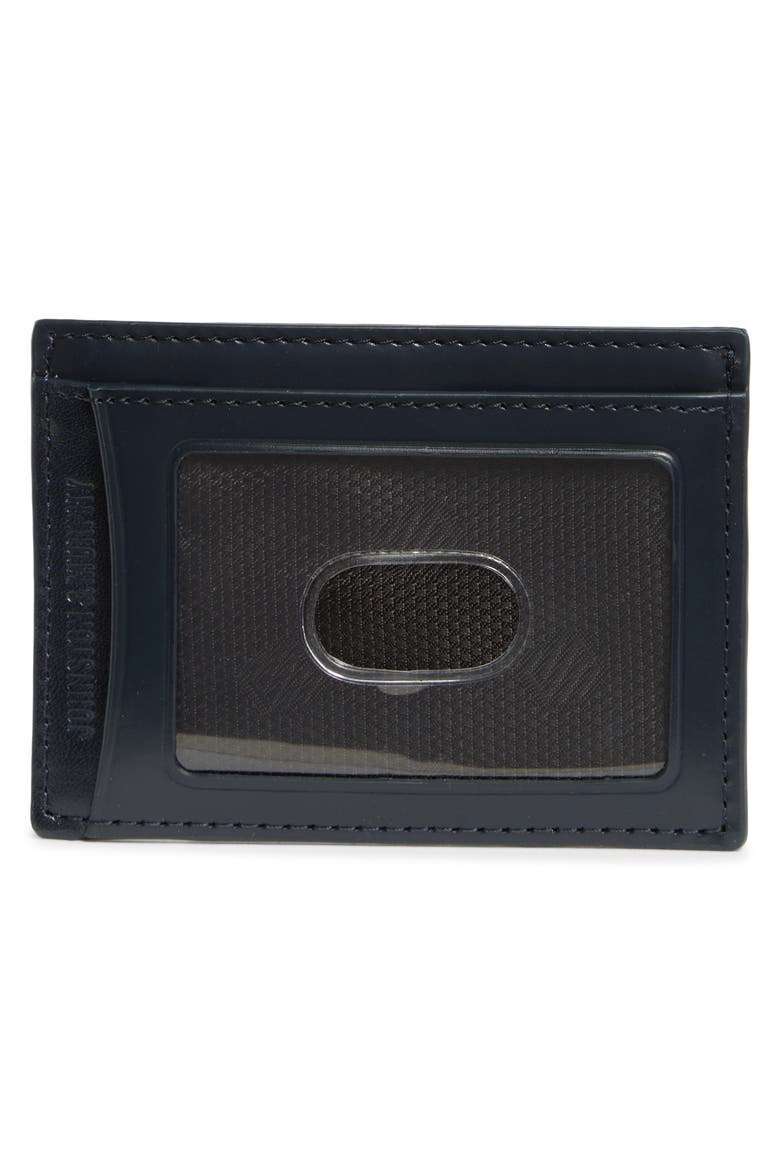 Brushoff Leather Card Wallet, Alternate, color, NAVY