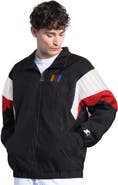 STARTER Men's Starter Black/Red NASCAR Yard Line Full-Zip Jacket