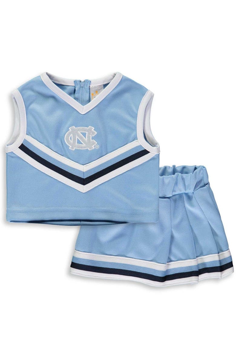 LITTLE KING Girls Toddler Carolina Blue North Carolina Tar Heels Two-Piece Cheer Set, Main, color, Light Blue