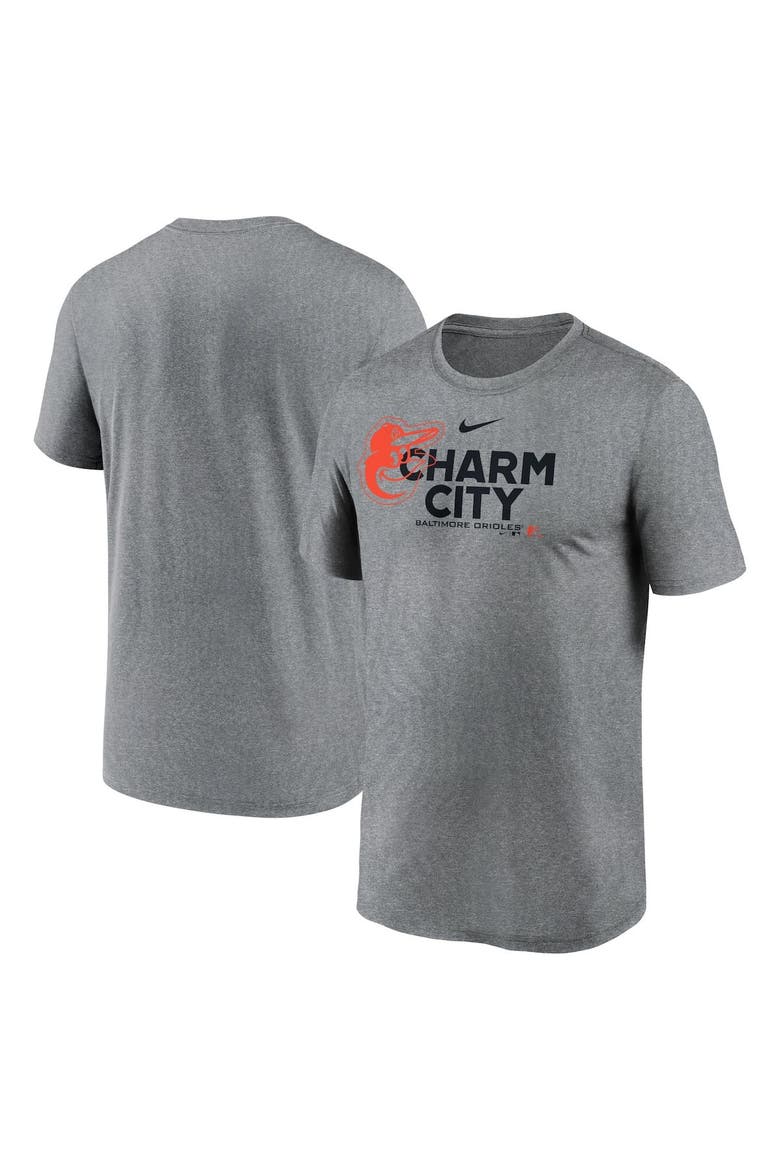 Men's Nike Heathered Charcoal Baltimore Orioles Local Rep Legend Performance T-Shirt, Alternate, color, Heather Charcoal
