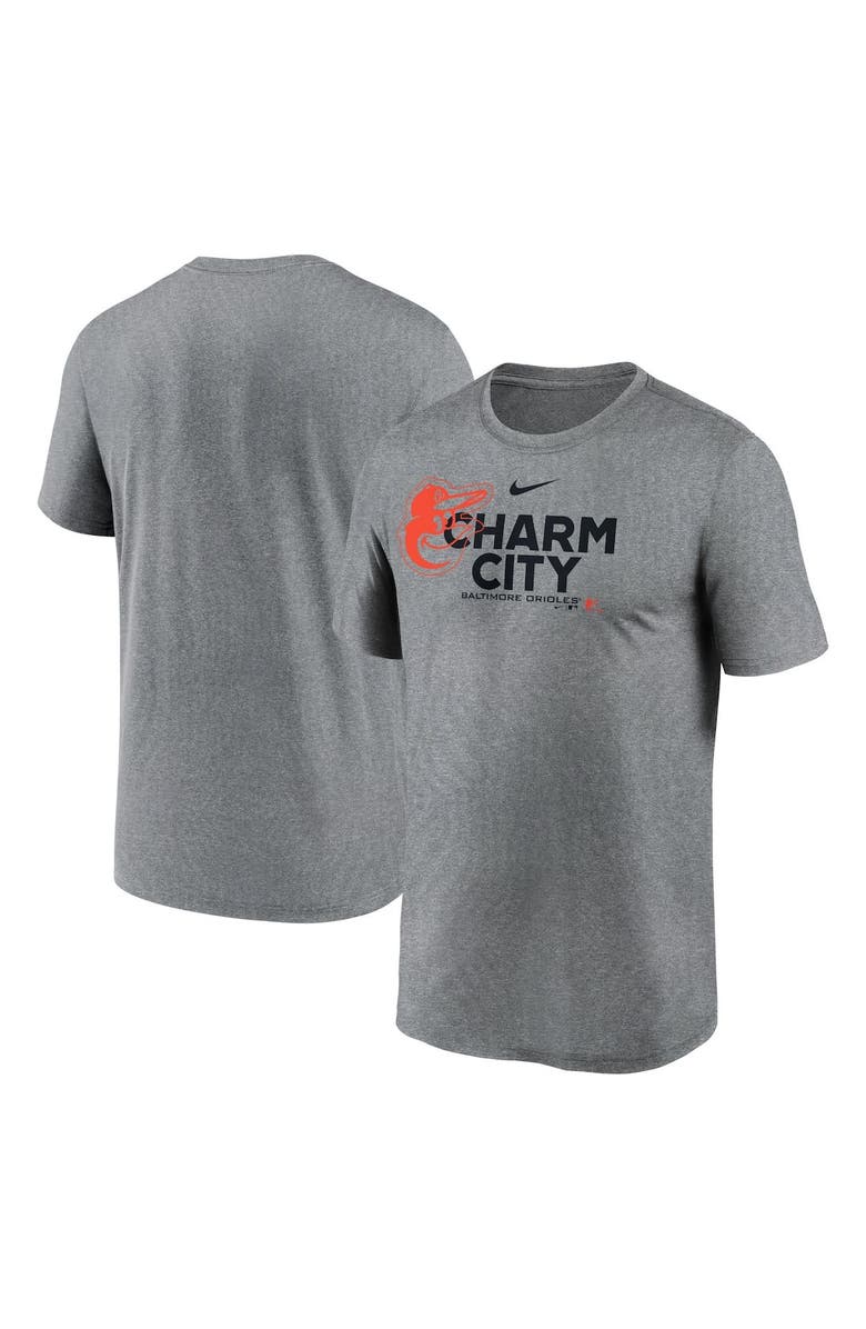 Nike Men's Nike Heathered Charcoal Baltimore Orioles Local Rep Legend Performance T-Shirt, Alternate, color, Heather Charcoal