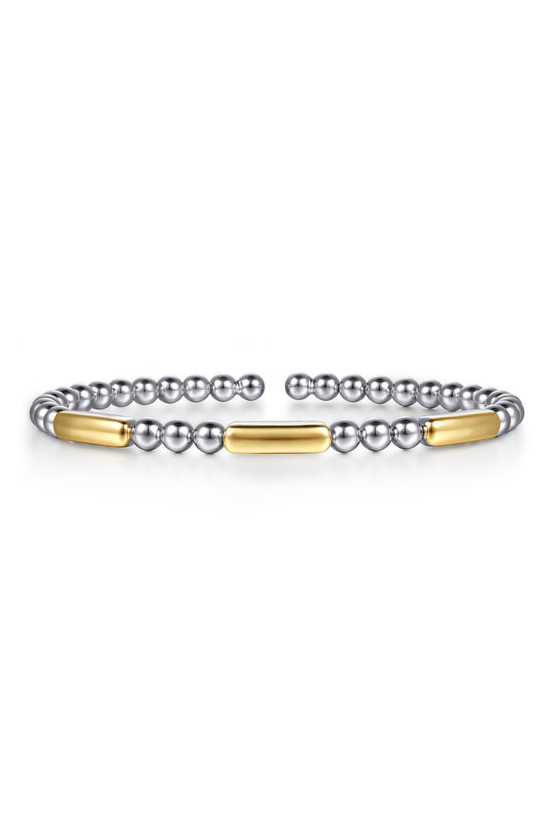 Bujukan 14k Gold and Sterling Silver Bangle, Main, color, STERLING / 14K YELLOW GOLD