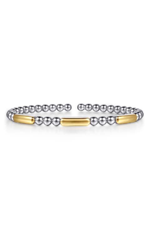 Bujukan 14k Gold and Sterling Silver Bangle