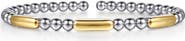 Gabriel & Co. Bujukan 14k Gold and Sterling Silver Bangle