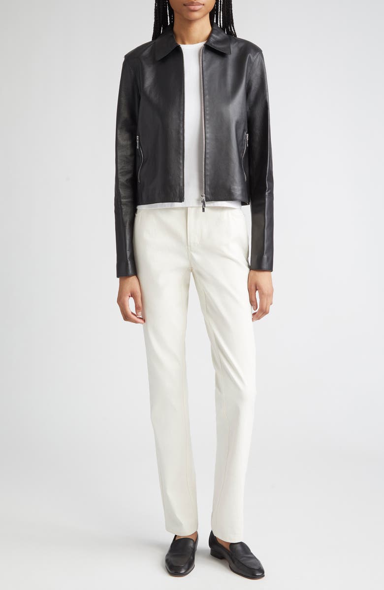 Lafayette 148 New York Zip Front Crop Jacket, Alternate, color, 