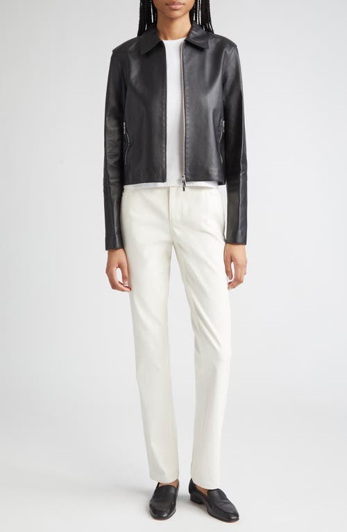 Lafayette 148 New York Zip Front Crop Jacket In Black