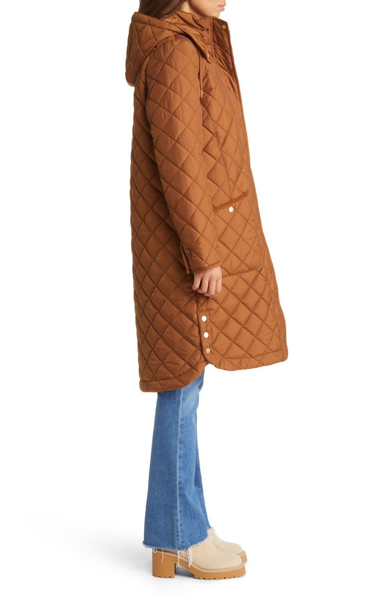 Joules Chatham Longline Quilted Puffer Jacket, Alternate, color, 