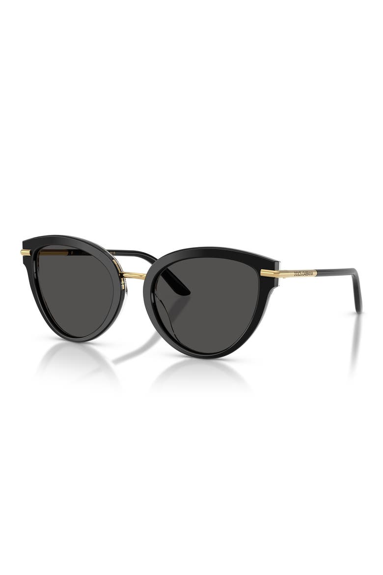 55mm Butterfly Sunglasses, Alternate, color, TOP BLACK ON LEO / DARK GREY
