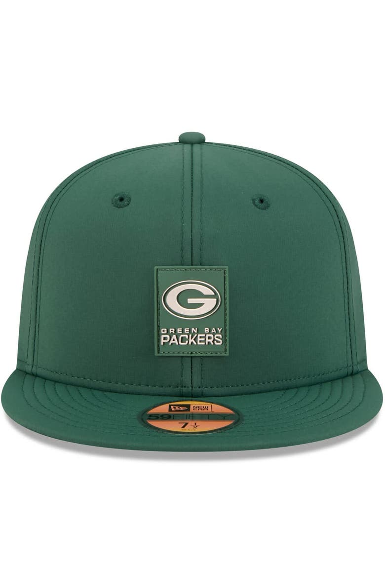 Men's New Era Green Green Bay Packers 2025 Sideline  59FIFTY Fitted Hat, Alternate, color, Green