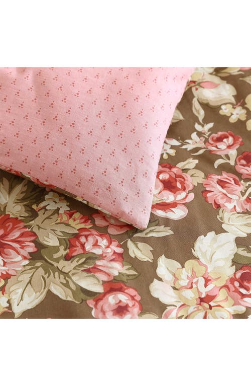 Laura Ashley Bloomsbury 3-piece Twin Comforter & Sham Set In Brown