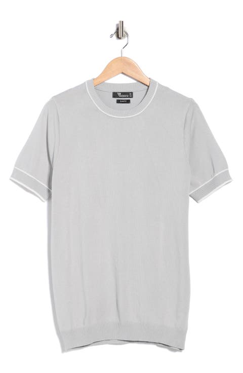 Textured Short Sleeve Sweater