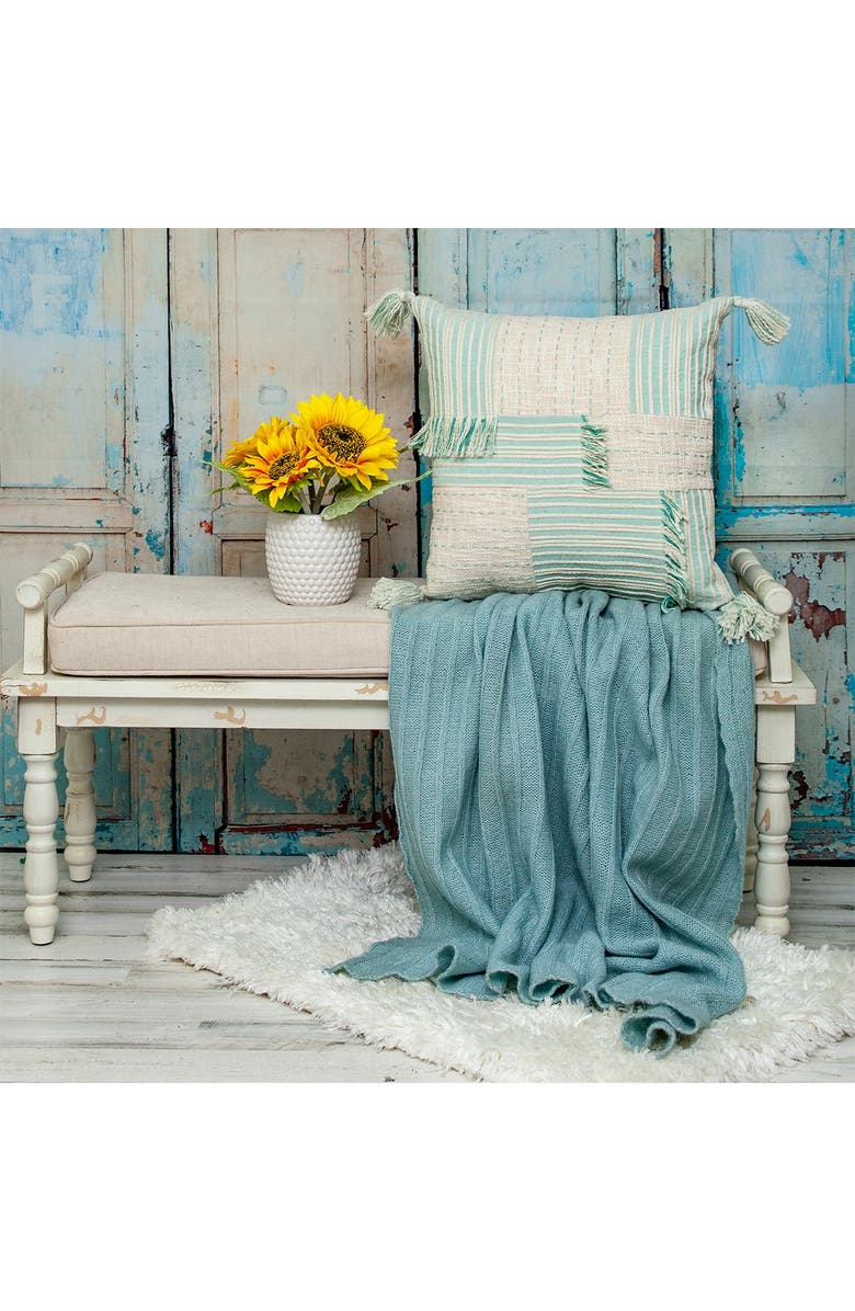 PARKLAND COLLECTION Harper Transitional Cream & White Throw Pillow, Alternate, color, Cream/White