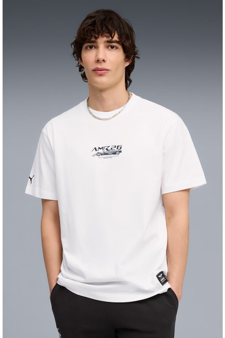 AMF1 Cotton Graphic T-Shirt, Alternate, color, PUMA WHITE