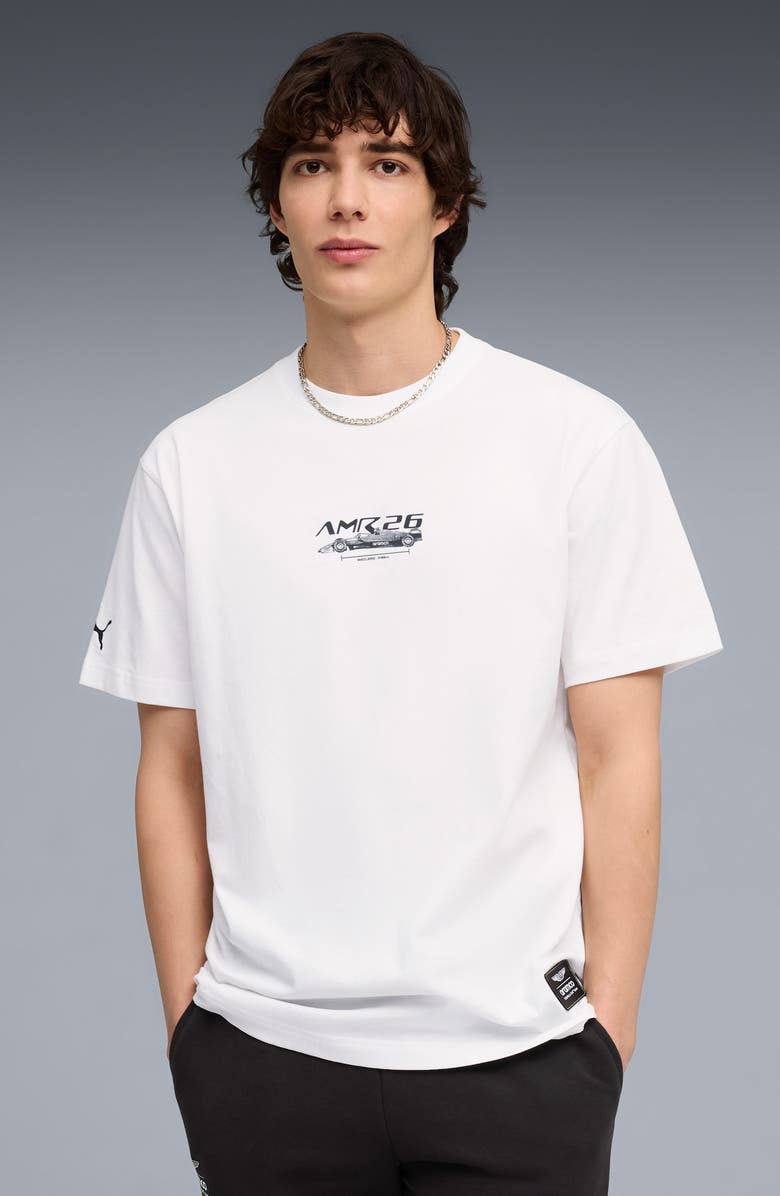 PUMA AMF1 Cotton Graphic T-Shirt, Alternate, color, Puma White