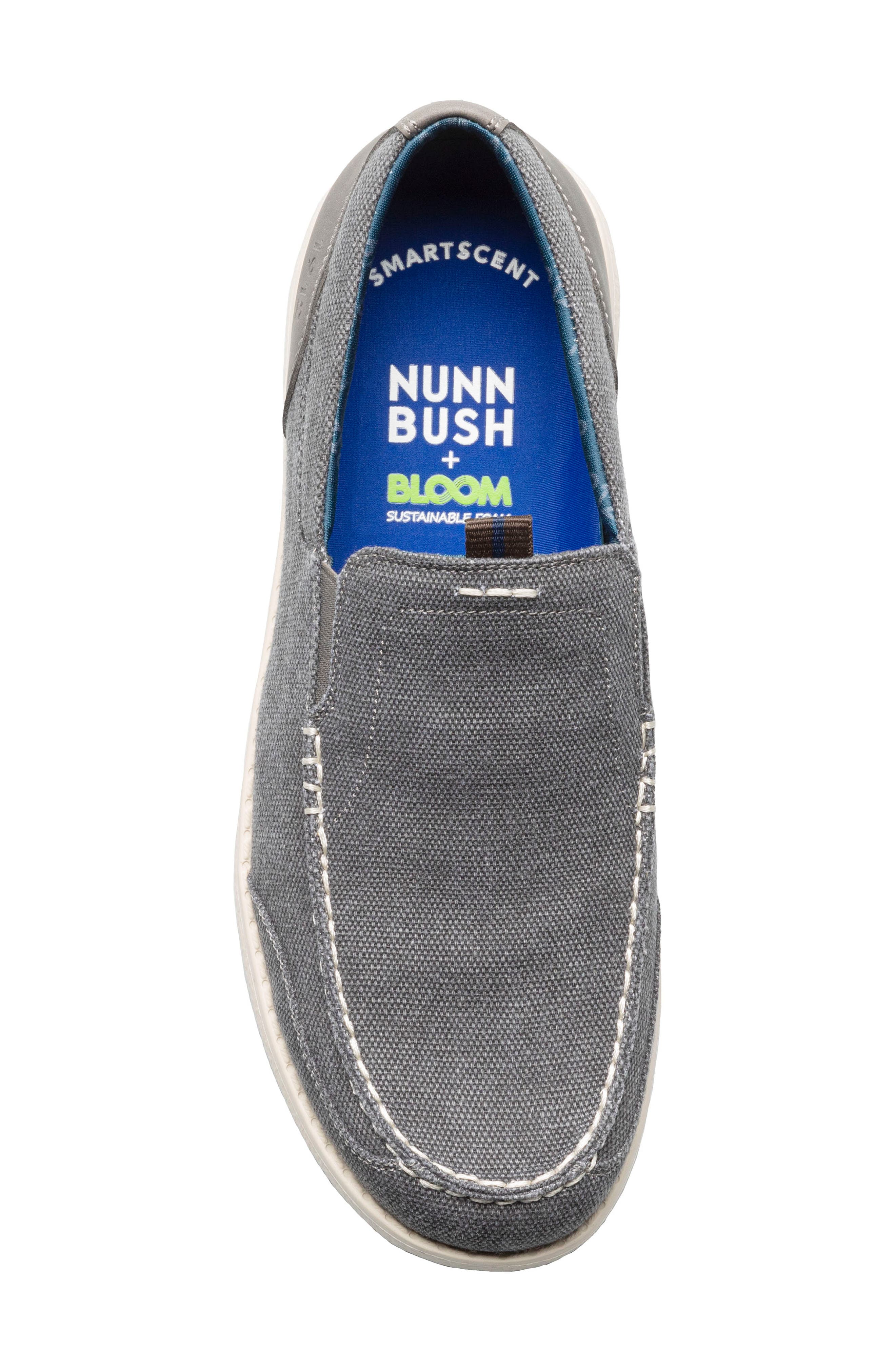 NUNN BUSH Brewski Organic Cotton Slip-On Sneaker- Wide Width Available, Alternate, color, Gunmetal