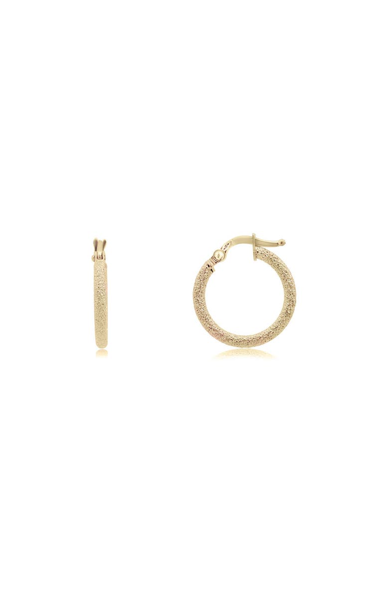 The Lovery Fine Jewelry Mini Mesh Gold Hoop Earrings, Main, color, Yellow Gold