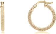 The Lovery Fine Jewelry Mini Mesh Gold Hoop Earrings