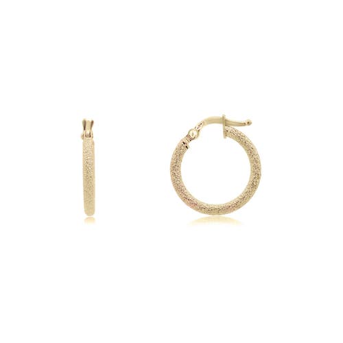 The Lovery Fine Jewelry Mini Mesh Gold Hoop Earrings