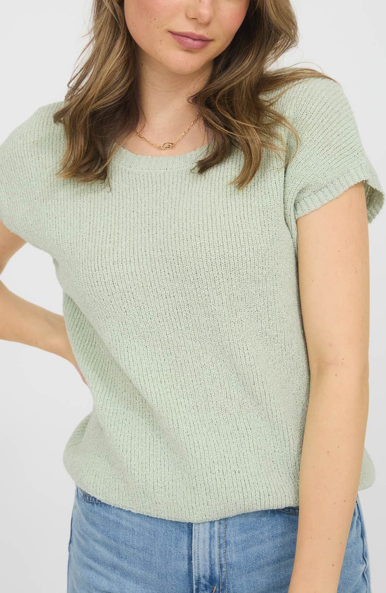 Blu Pepper Knit Bow Back Sweater, Main, color, 