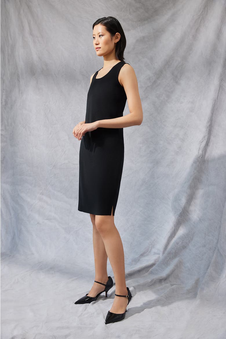 Sleeveless Sheath Knit Dress, Alternate, color, Black