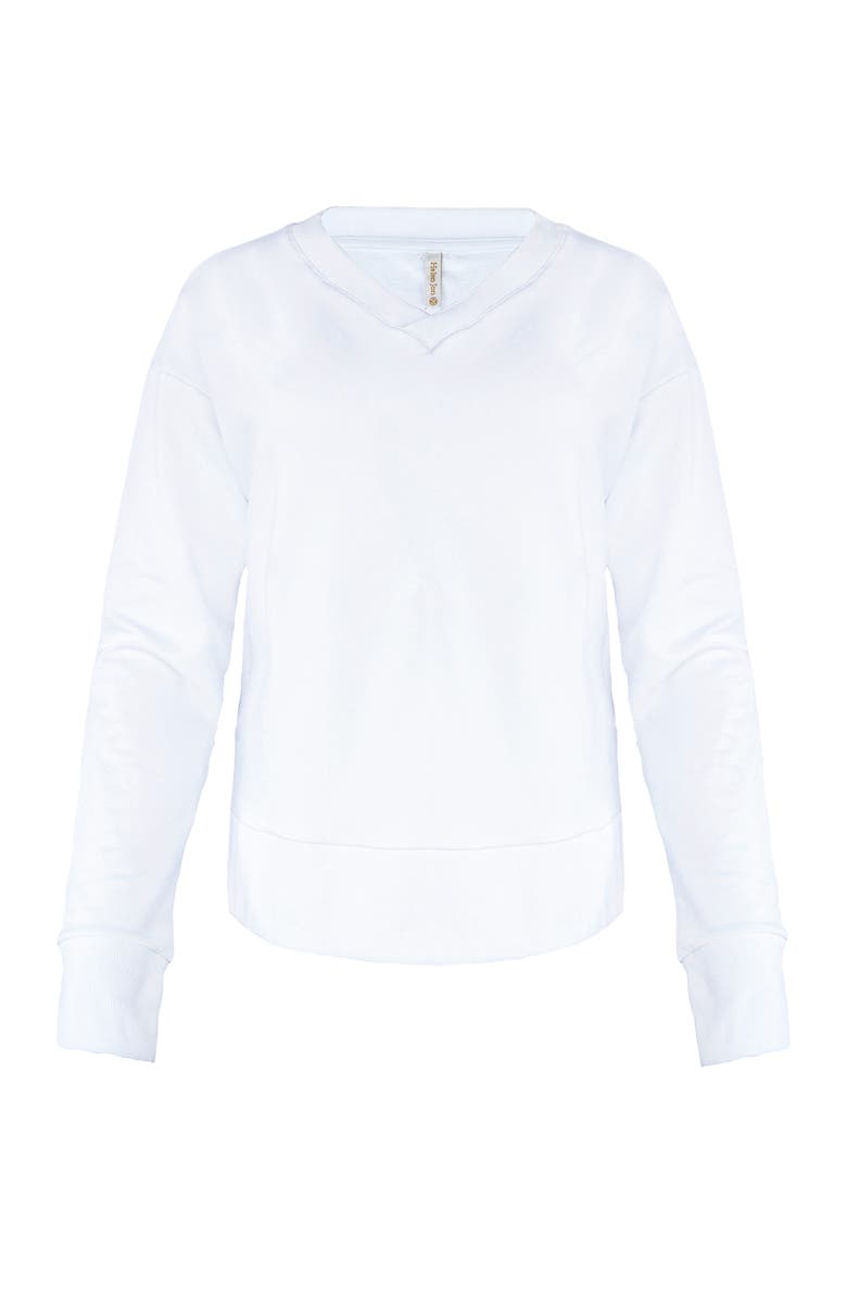 HELEN JON V-Neck Pullover, Alternate, color, White