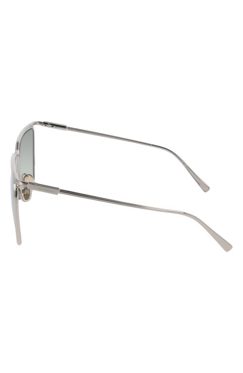 Ferragamo 58mm Gradient Modified Rectangular Sunglasses In Gold/green Gradient