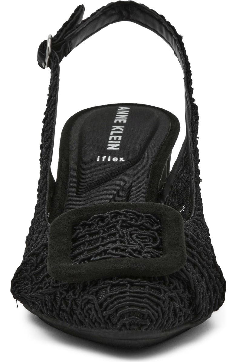 Anne Klein Belinda Lace Embroidered Slingback Pump, Alternate, color, Black