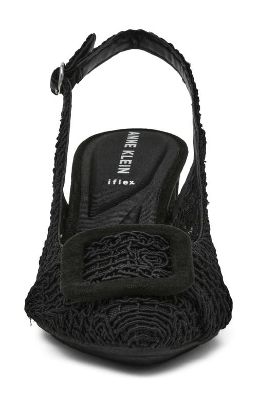 Anne Klein Belinda Lace Embroidered Slingback Pump In Black