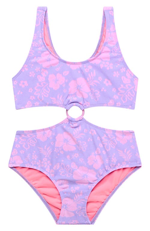 Beach Lingo Kids' Hibiscus O-ring One-piece Swimsuit