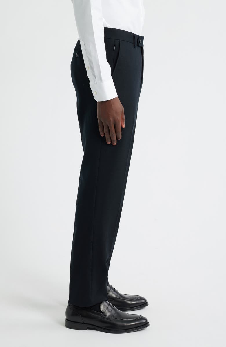 Heritage Gold Luxury Performance Stretch Wool Suit Separate Pants, Alternate, color, Black