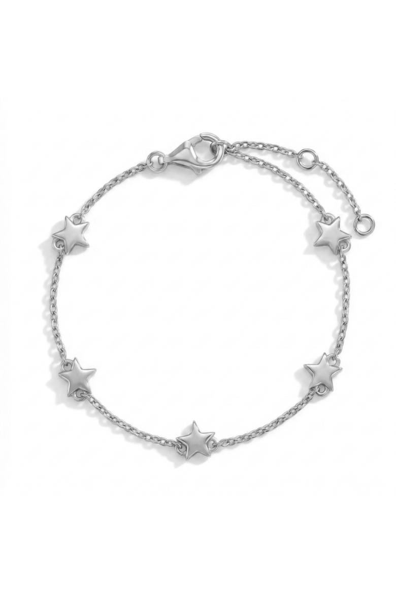 Star Station Girls Bracelet, Main, color, Silver