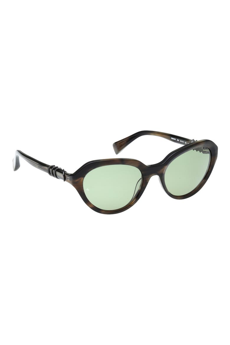 54mm Round Sunglasses, Alternate, color, SHINY MILKY GREY BROWN WATERCO