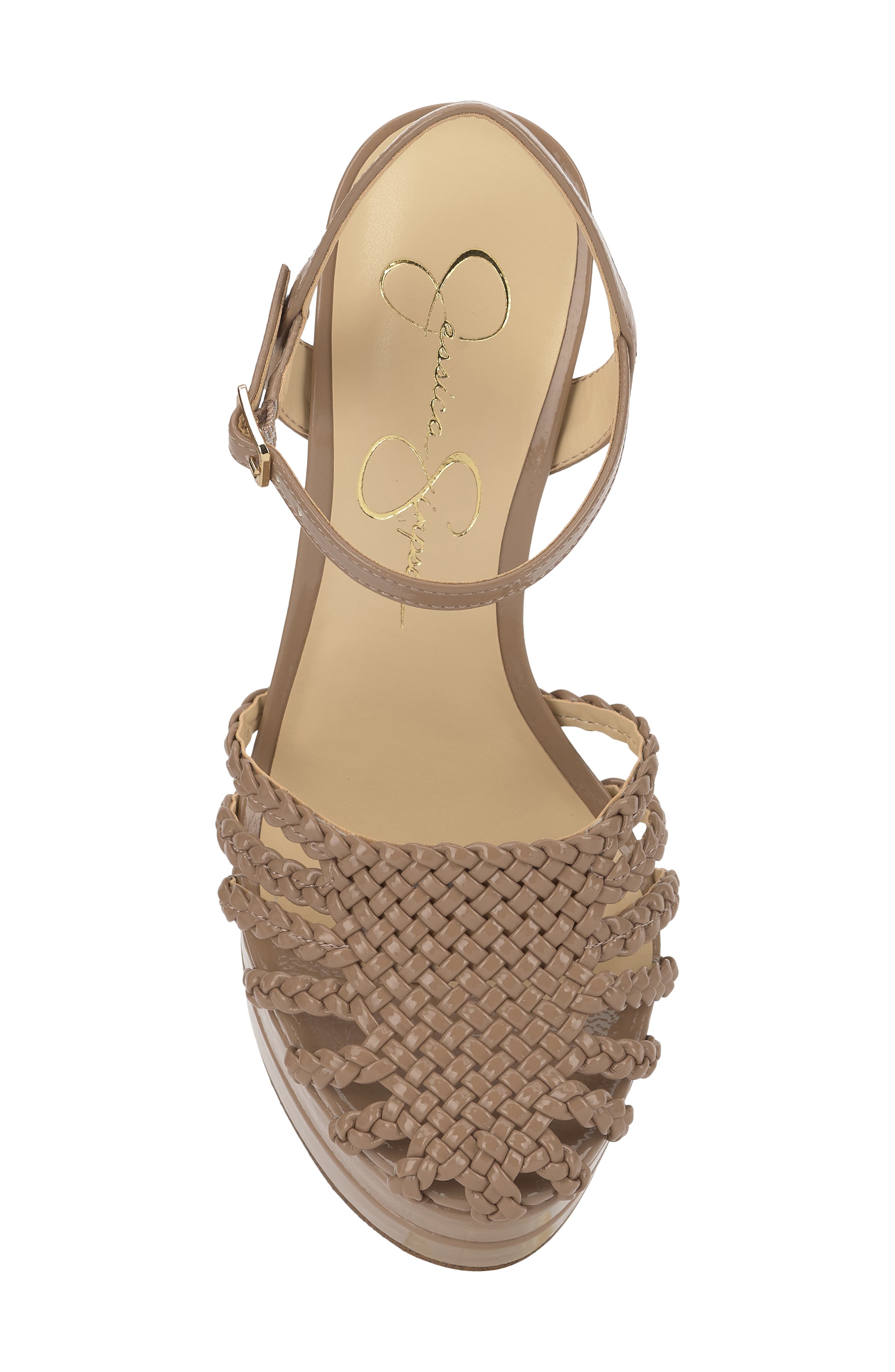 Jessica Simpson Inaia Basketweave Pump, Alternate, color, Medium Brown
