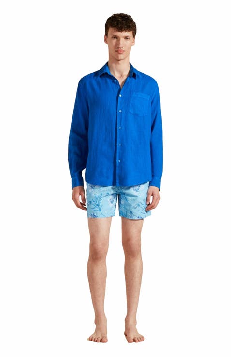 Men's Solid Linen Shirt
