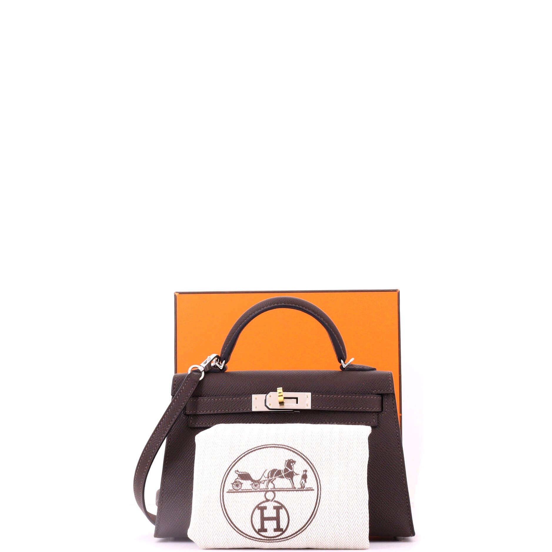 Kelly Mini II Bag Brown Epsom with Electrum Hardware 20, Alternate, color, Brown