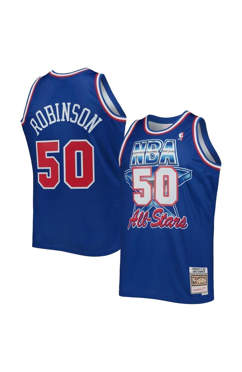 Mitchell & Ness Men's Mitchell & Ness David Robinson Royal Western Conference Hardwood Classics 1992 NBA All-Star Game Swingman Jersey, Alternate, color, 