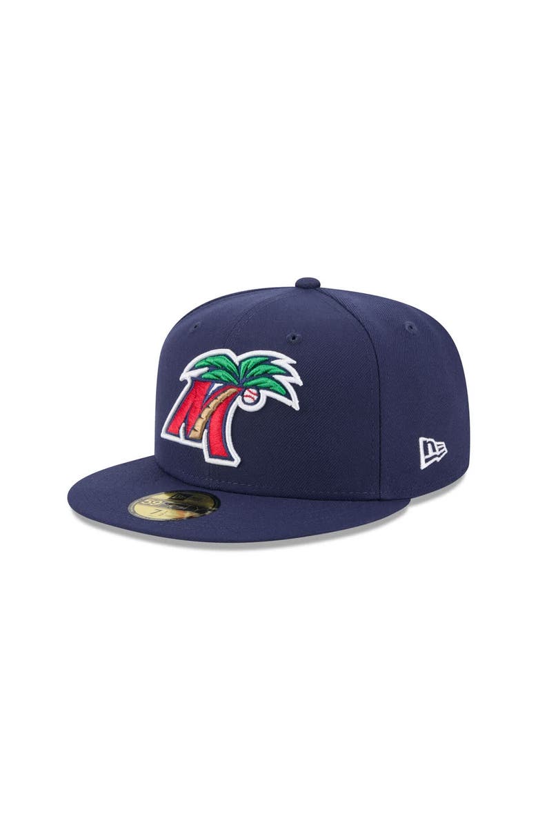 New Era Men's New Era Navy Fort Myers Mighty Mussels Theme Nights 59FIFTY Fitted Hat, Main, color, Navy