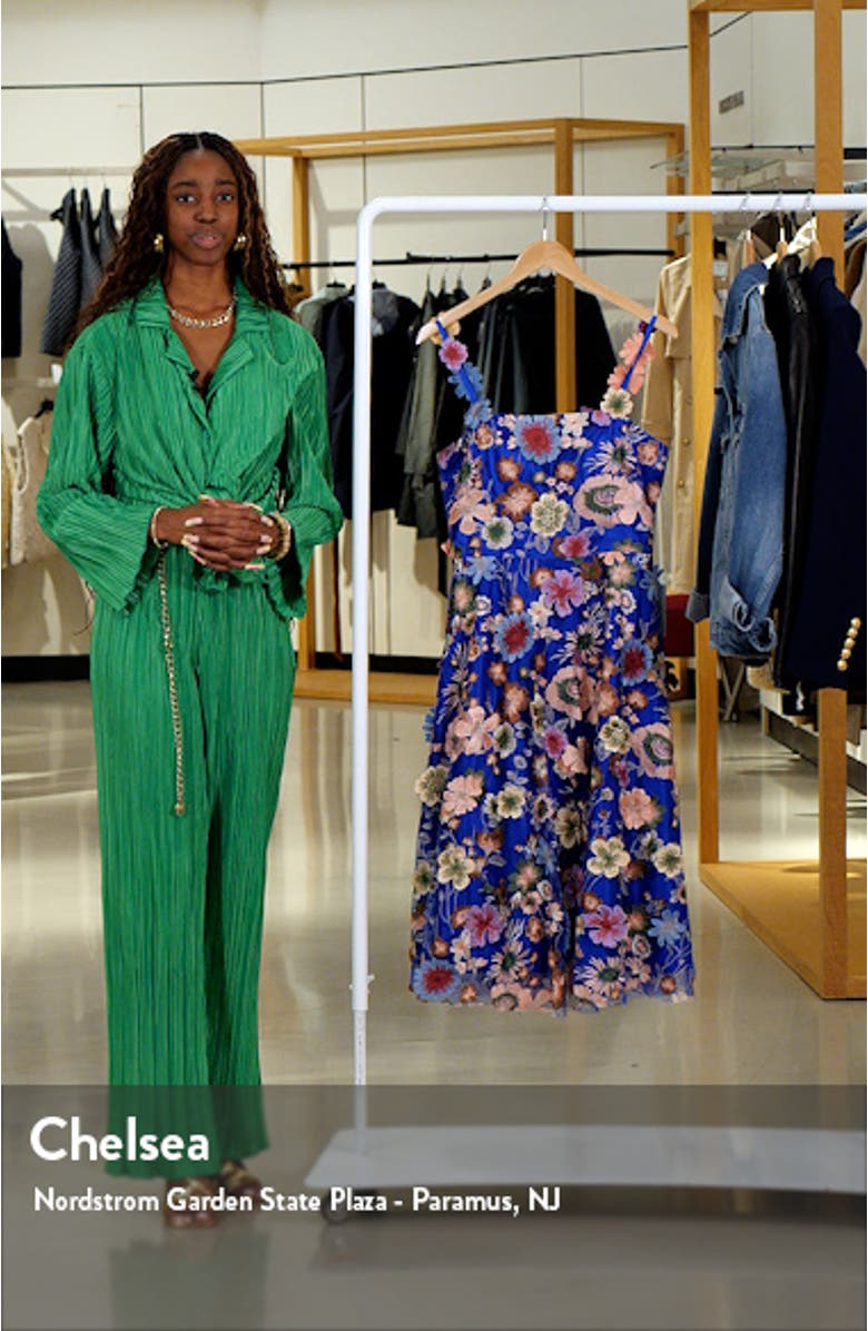 Floral Embroidered Appliqué Cocktail Dress, sales video thumbnail