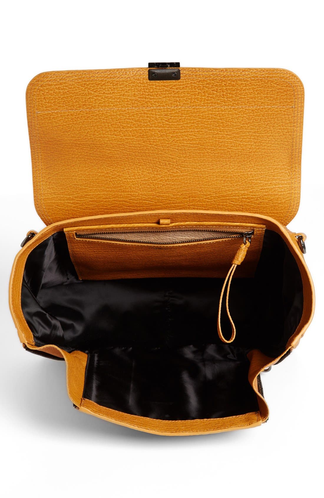 'Medium Pashli' Shark Embossed Leather Satchel, Alternate, color, AMBER/ GUNMETAL