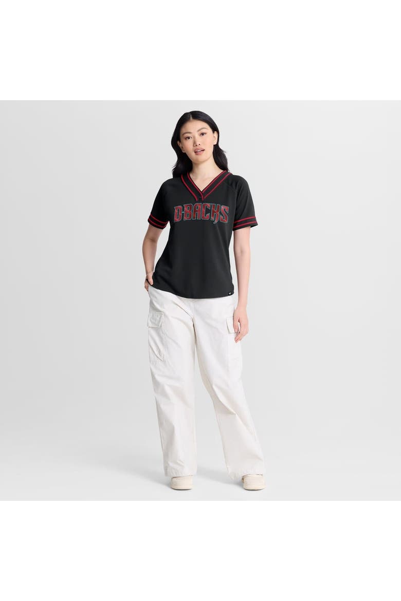 Women's Fanatics Black Arizona Diamondbacks Diva Race Ahead Raglan V-Neck T-Shirt, Alternate, color, Black