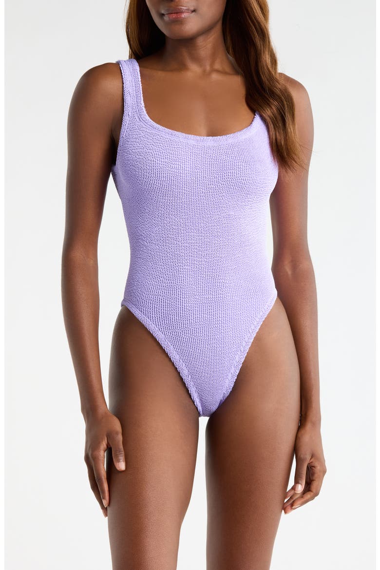 Square Neck One-Piece Swimsuit, Main, color, LILAC
