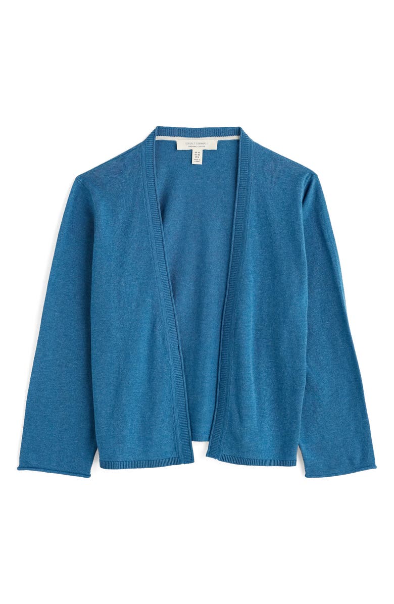Seasalt Cornwall Vanessa Organic Cotton Open Front Crop Cardigan, Alternate, color, Knit Melange Sailor